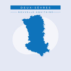 Vector illustration vector of Deux-Sèvres map France