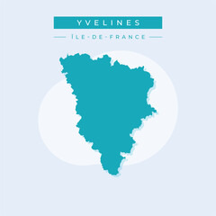 Vector illustration vector of Yvelines map France - obrazy, fototapety, plakaty