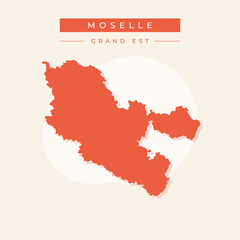 Vector illustration vector of Moselle map France