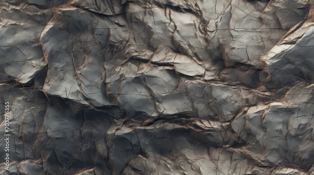 Aufkleber Generative AI Jagged and rough rock texture with sharp edges.