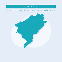 Vector illustration vector of Doubs map France