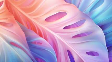 Gentle winds trace calming rhythms on a Monstera leaf's close-up canvas, creating a visual lullaby