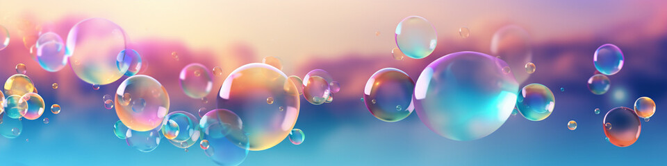 Fantastic structure of multi-colored bubbles.