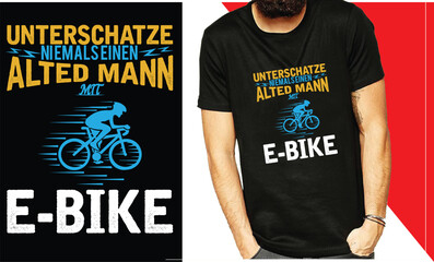 Fototapeta na wymiar Unterschatze Niemal Seinen e Mit bike t shirt 