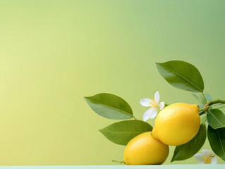 lemon flower in studio background, single lemon flower, Beautiful flower images