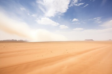 Fototapeta na wymiar dust storm sweeping over a vast, arid plain
