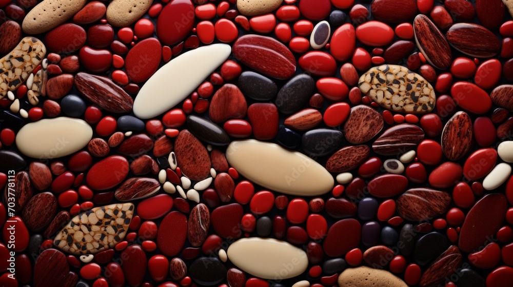 Poster Generative AI red turned stones create a beautiful background
