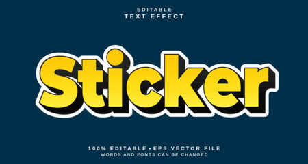 Editable text style effect - Sticker text style theme.