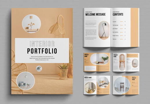 Interior Portfolio Template Design