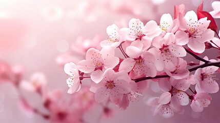 Fototapeta na wymiar cherry blossom background, wallpaper - generative ai