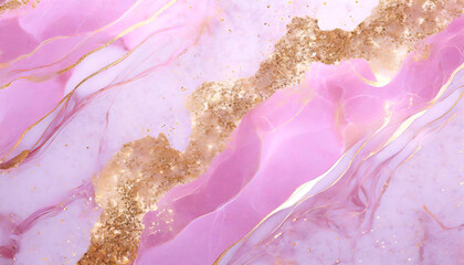 Obraz premium Różowy malowany detal, efekt marmuru, tło