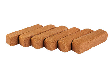 Sidewalk stone. Paving slabs Isolated white background. Full depth of field. Concept for advertising and design.