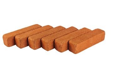 Sidewalk stone. Paving slabs Isolated white background. Full depth of field. Concept for advertising and design.