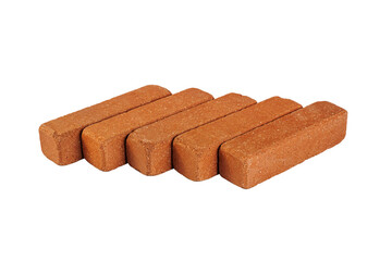 Sidewalk stone. Paving slabs Isolated white background. Full depth of field. Concept for advertising and design.