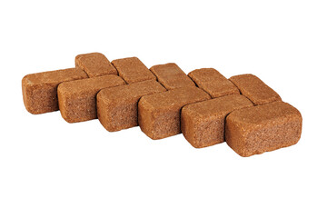 Sidewalk stone. Paving slabs Isolated white background. Full depth of field. Concept for advertising and design.
