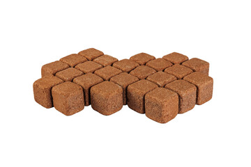 Sidewalk stone. Paving slabs Isolated white background. Full depth of field. Concept for advertising and design.