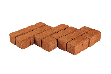 Sidewalk stone. Paving slabs Isolated white background. Full depth of field. Concept for advertising and design.