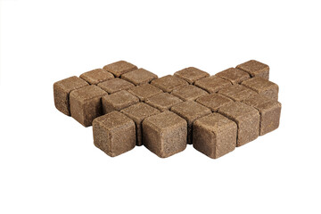 Sidewalk stone. Paving slabs Isolated white background. Full depth of field. Concept for advertising and design.