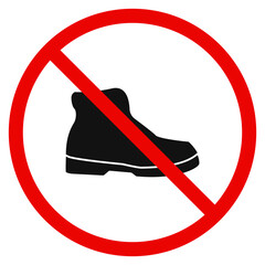 No Shoes Sign