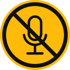 Forbidden Microphone Sign