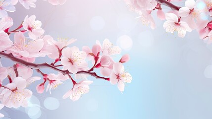 cherry blossom background, wallpaper - generative ai