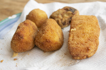variety of homemade fried foods