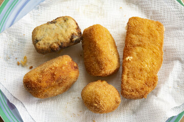 variety of homemade fried foods