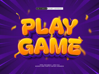 play game editable text effect suitable for children and gaming