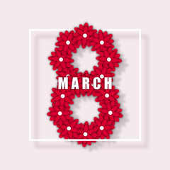 March 8. Postcard for International Women's Day