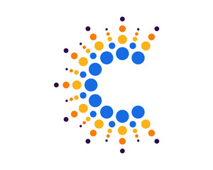 letter C with dots logo