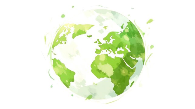 World Earth day concept. green planet earth on a white background.