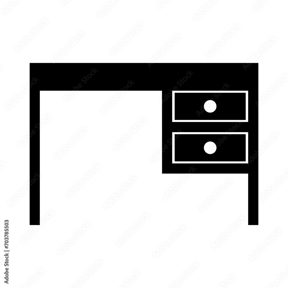 Wall mural Table icon vector. Furniture illustration sign. Coffee table symbol. Workplace logo.