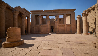 The Temple of Kalabsha (Temple of Mandulis) in Aswan, Egypt is an ancient Egyptian temple that was...