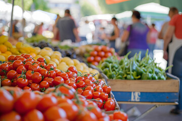 Mercado Local de Verduras y Frutas Frescas Generative AI
