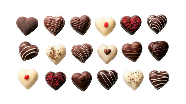 heart shaped decorative valentines chocolates 