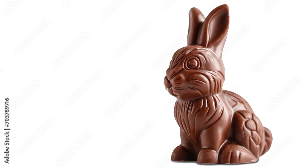 Canvas Prints chocolate easter bunny isolated on transparent background