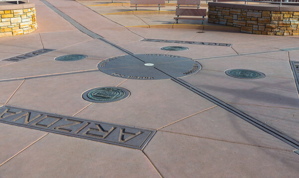 Four Corners Monument, Border of the State of Utah, Colorado, New Mexico, and Arizona, USA