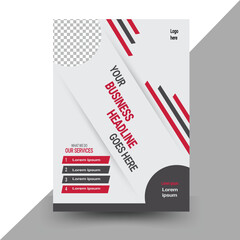 cBusiness Flyer Layout with Colorful Squares . template for poster flyer brochure cover. Graphic design layout with triangle graphic elements and space for photo .