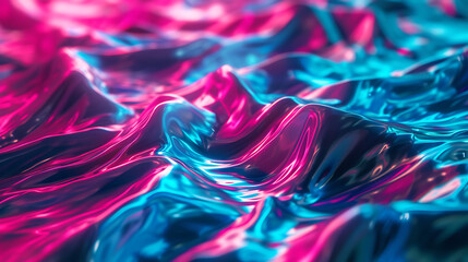 Neon-inspired waves in vibrant shades of pink, blue, and purple, creating a futuristic and dynamic background with a touch of retro aesthetics