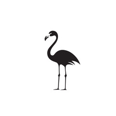 Obraz premium Flamingo in cartoon, doodle style. Isolated 2d vector illustration in logo, icon, sketch style, Eps 10, black and white. AI Generative