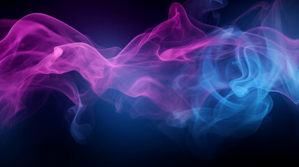 Obraz premium Vivid Nebula of Colors: Abstract Neon Fog, Perfect for Wide-angle Banners