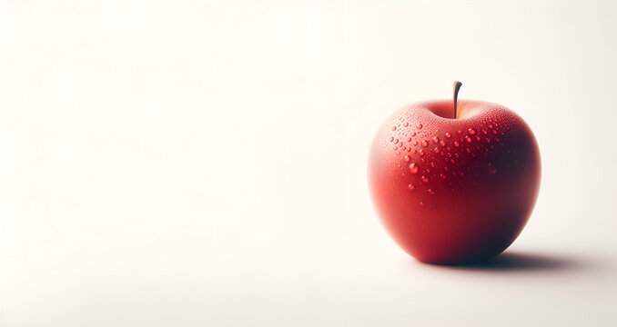 Premium image of beautiful apple with isolated  white background, generative ai