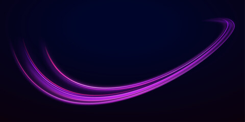 Luminous blue lines png of speed. Light glowing effect. LED glare tape. Futuristic dynamic motion technology. horizontal light rays. Abstract vector fire circles, sparkling swirls and energy light spi