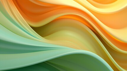 Obraz premium Soft breezes sculpt calming rhythms in the close-up of a wavy ginger leaf, where the vibrant greens undulate in harmonious patterns