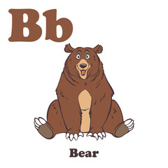 Bear Alphabet Cartoon Character For Kids