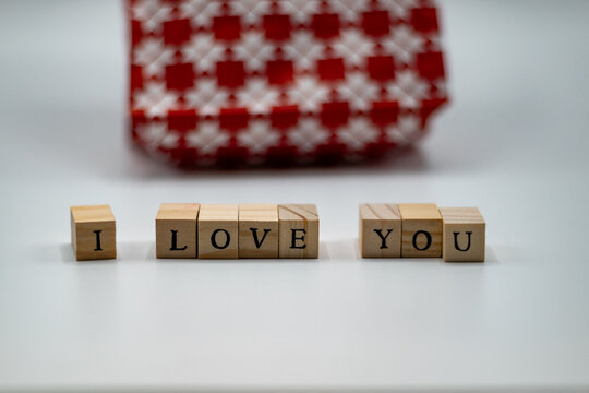 wood blocks with i love you
