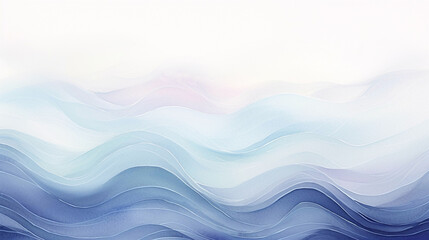 Abstract watercolour texture background. Watercolor wallpaper with waves in blue and white colours. Generative AI