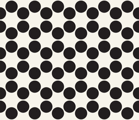 Vector seamless pattern. Repeating geometric elements. Stylish monochrome background design.