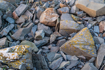 imagen detalle textura suelo de piedras de distintos tamaños