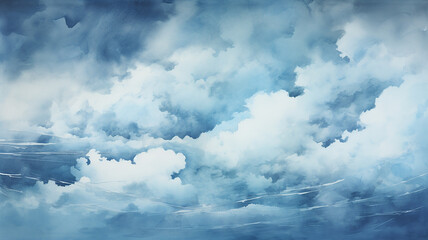 storm clouds watercolour